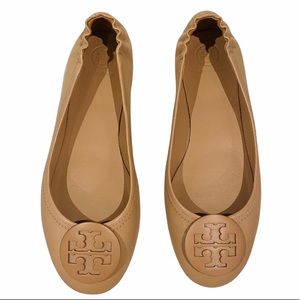 Tory Burch Minnie Travel Ballet Flat Goan Sand 9.5